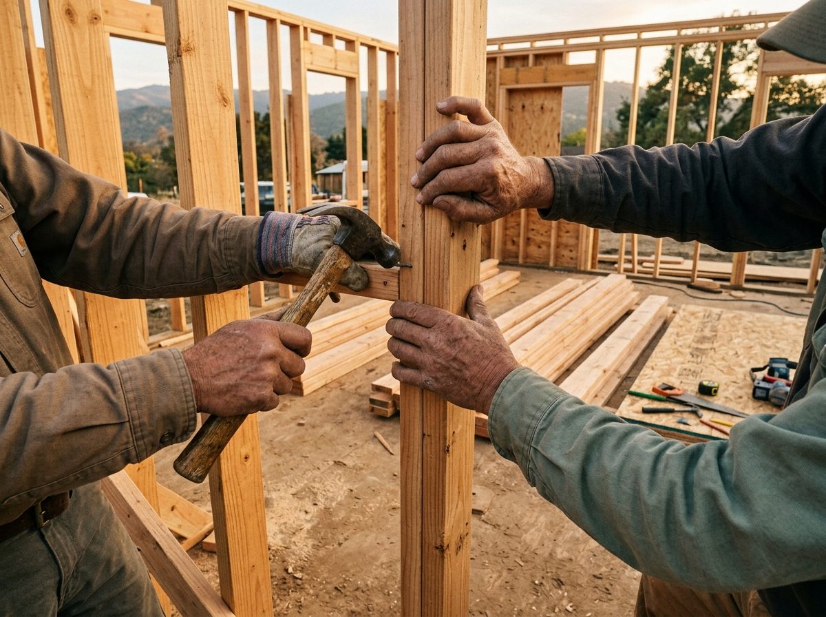 Community building under construction